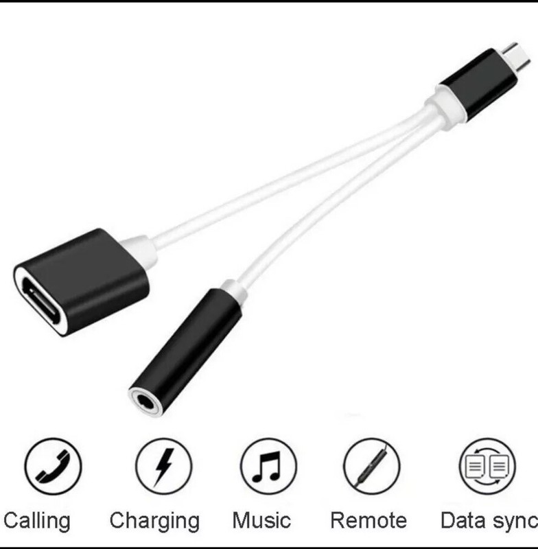 2 in 1 Adapter and Charger for Huawei P30 Xiaomi Mi 8 6 5X Samsung S10 Plus gallery