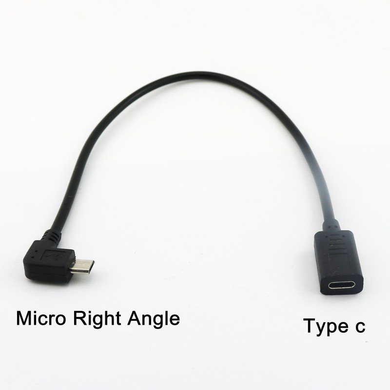 1pc USB 3.1 Type C Female to Micro Male Data Charger Adapter Connector Cable 1FT gallery