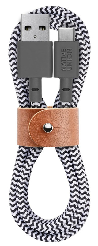 4ft USB-A to USB-C Belt Cable – Ultra-Strong Charging Cable with Leather Strap