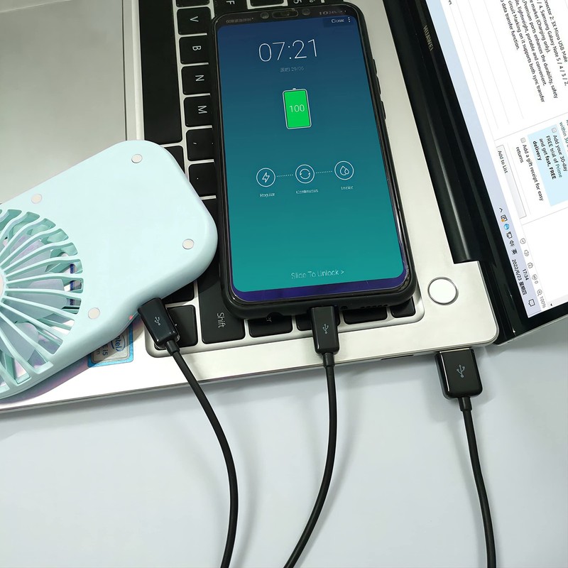 2-in-1 Micro USB Splitter Cable USB 2.0 A Male to Dual Micro USB Male gallery