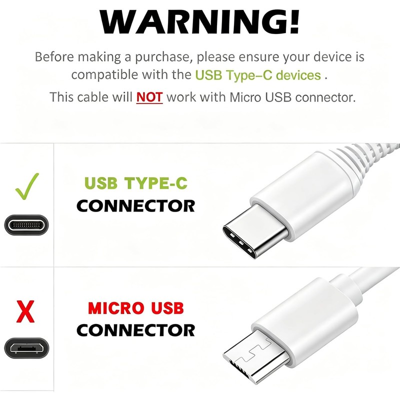 6FT+10FT USB A to USB Charger Cable Cord for Moto G Play 2026 2025 2024 2023/... gallery