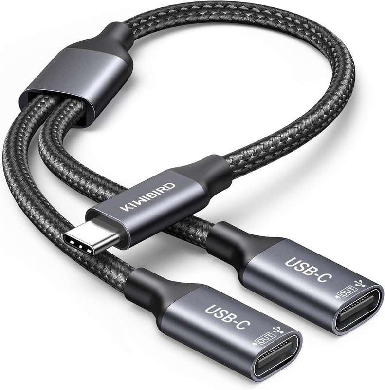 USB C Splitter 1 in 2 Out Charging, Type C Splitter 1 in 2 Out, USBC Power Ca... gallery