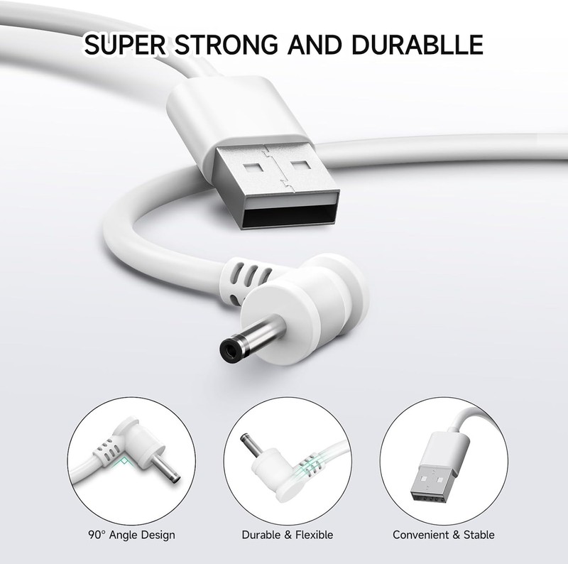 5m White Weatherproof Charging Cable for Ring Stick Up Cam Battery & Gen 2/3 gallery