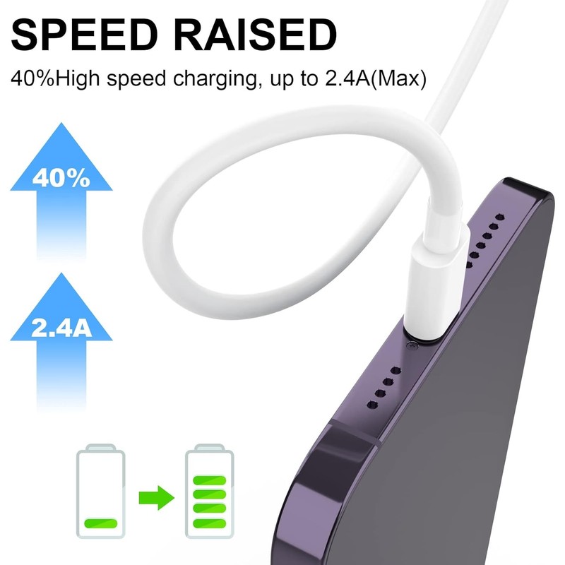 Apple MFi Certified 10FT Long Lightning Cable Fast Charging Pack gallery