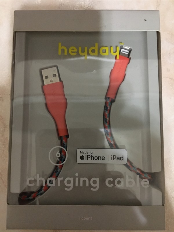 Heyday High Speed Charging Cable – Lightning To USB – 6ft