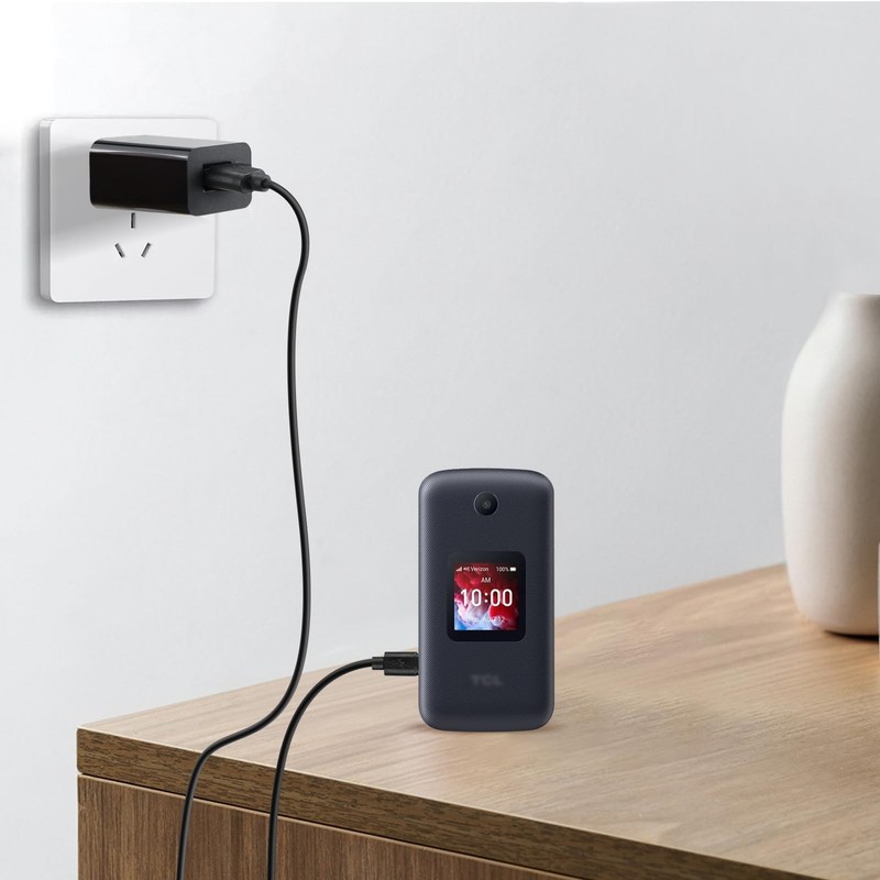 Charger for TCL Flip Pro, Jitterbug 2 Lively Smart 3 Phone, Sonim Black gallery