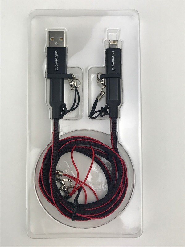 Unitron world universal CABLE android iphone micro usb, type-C 3 in-1, Brand New gallery