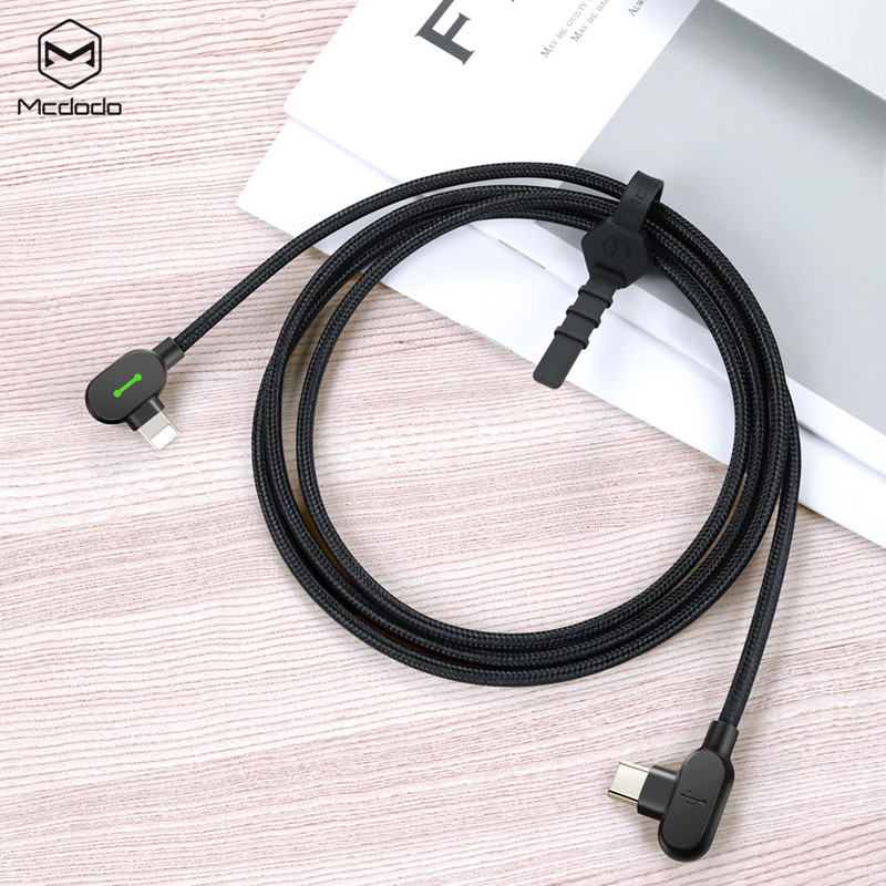 3Pack Mcdodo 90 Degree Braided USB Charging Cable Data Charger For iPhone 14 13 gallery