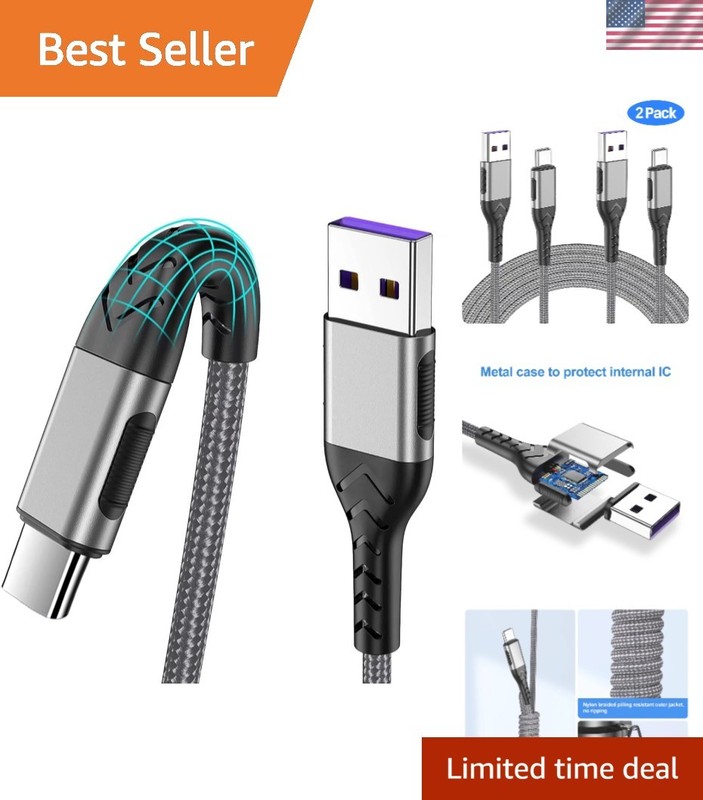 USB C Cable, Upgarded 2Pack 10ft Fast USB Type C Charging Cable for Android/P...