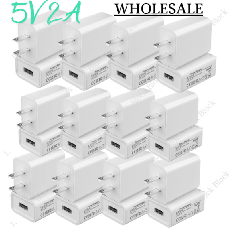 5V 2A USB Port Wall Charger 5 Volt 2 Amp AC-DC Power Wall Adapter Converter Lot