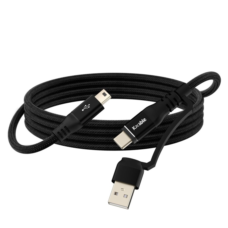 2 in 1 Mini USB Cable 2FT, USB /A to Mini USB Cable Charging Cord for GoPro H…