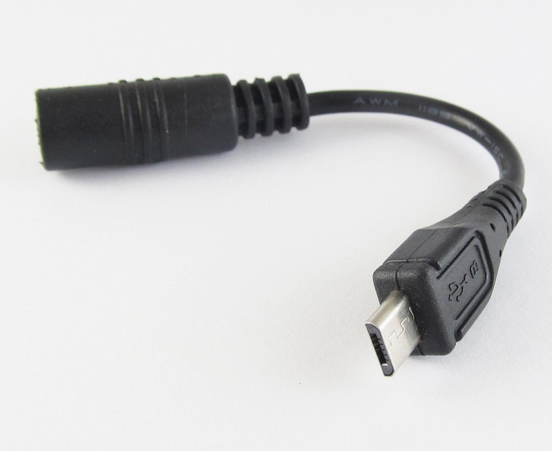 1pcs NEW 5.5x2.1mm DC Female power Supply Adapter to Micro USB Plug Cable 12cm gallery