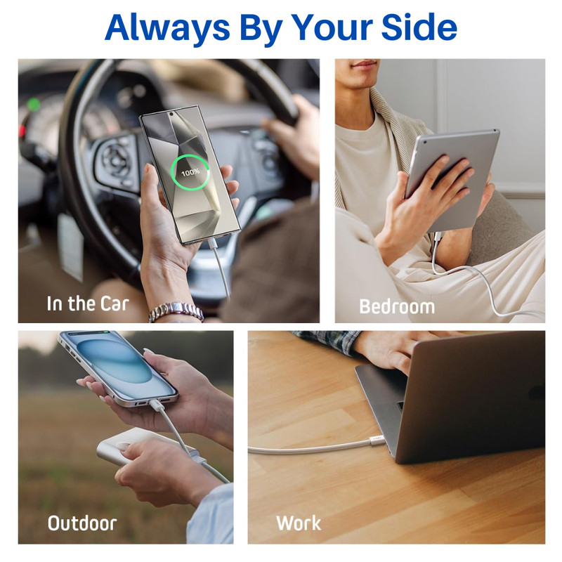3Pack 60W USB-C to USB-C Cable Fast Charger Type C PD Cord For iPhone 15 Samsung gallery