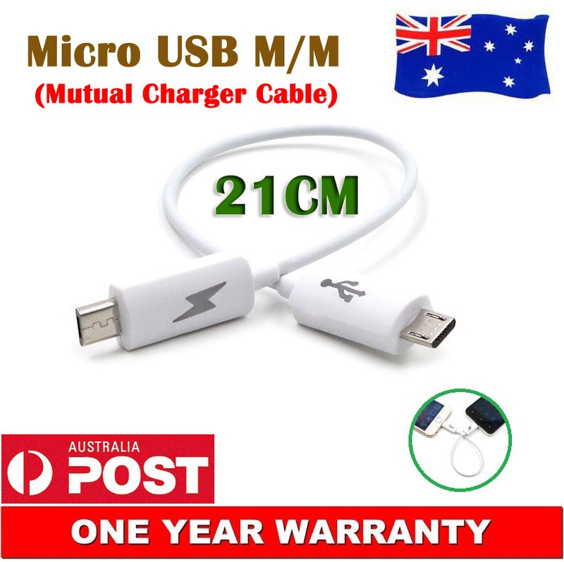 Mutual Charging Cable For iPhone Samsung HTC Mobile Phones Micro USB Type-C AU