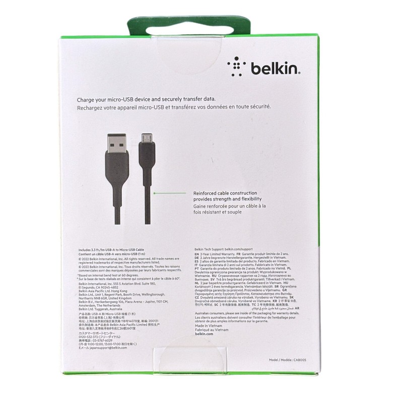 Belkin Boost Charge USB-A to Micro-USB Cable 3.3ft / 1M NEW SEALED CAB005bt1MBK gallery