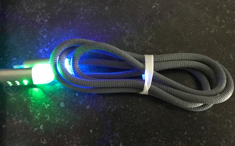 FLASH LED BRAIDED LIGHT Data Cable charger FOR Apple iPhone 8 7 6 5 4s micro usb gallery