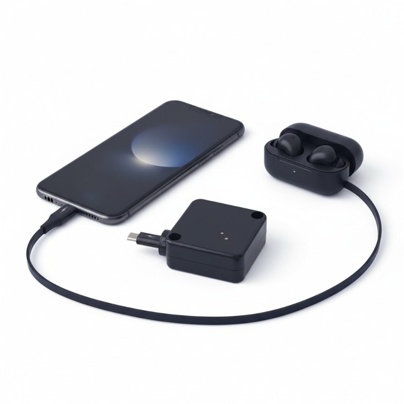 One Hand Operated Retractable Type C Cable 100W Quick Charge High Speed Data gallery
