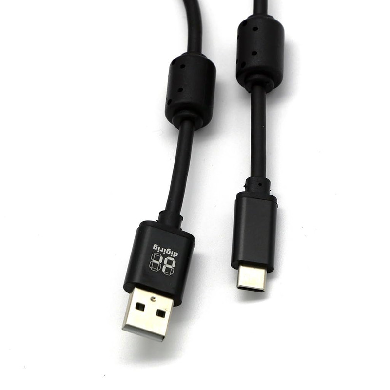 Coiled Shielded USB-A to USB-C Cable with Ferrites gallery