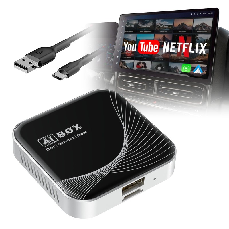 TERUNSOUl 3-in-1 Wireless CarPlay Adapter & Android Auto Wireless Adapter