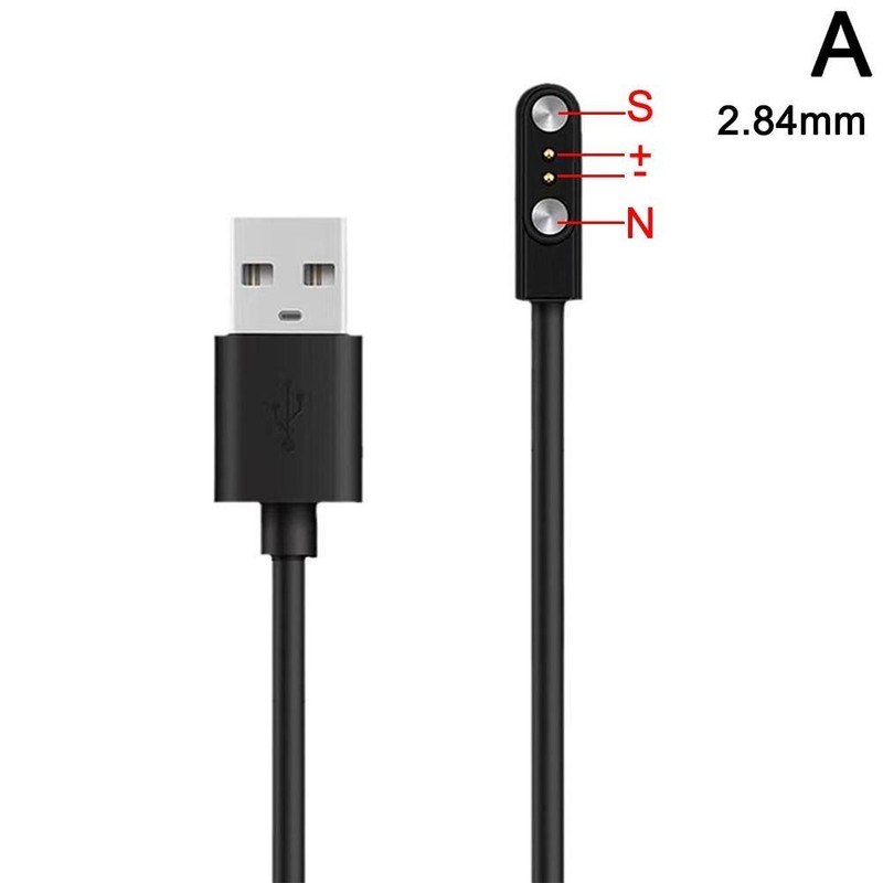 Smart Watch Magnetic Charging Cable For 2 & 4 Pins USB Power Cables Universal