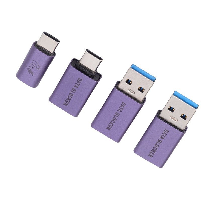 Data Blocker USB A Male To USB C Female Defender Refuse Hacking For Mobile Phone gallery