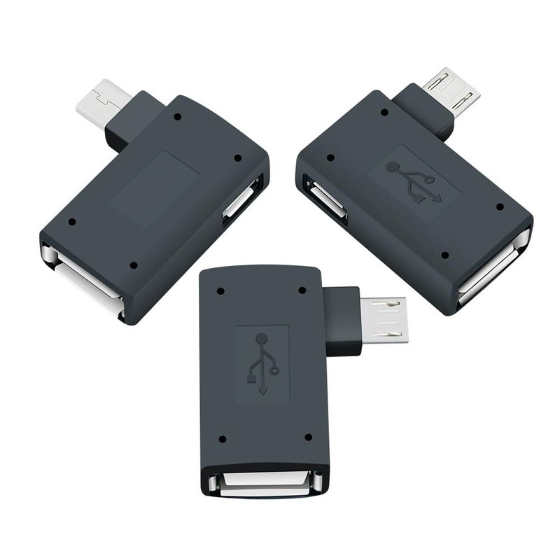 3 Pack 90 Degree OTG Cable Adapter for Fire Stick Android Phone Tablet Streaming