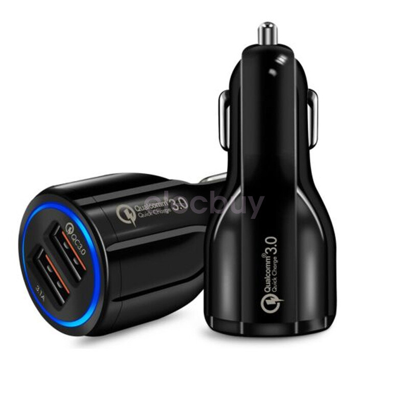 3pcs 12V 24V QC3.0 Quick USB Car Charger Phone Charger USB 3.1A Lighter Socket