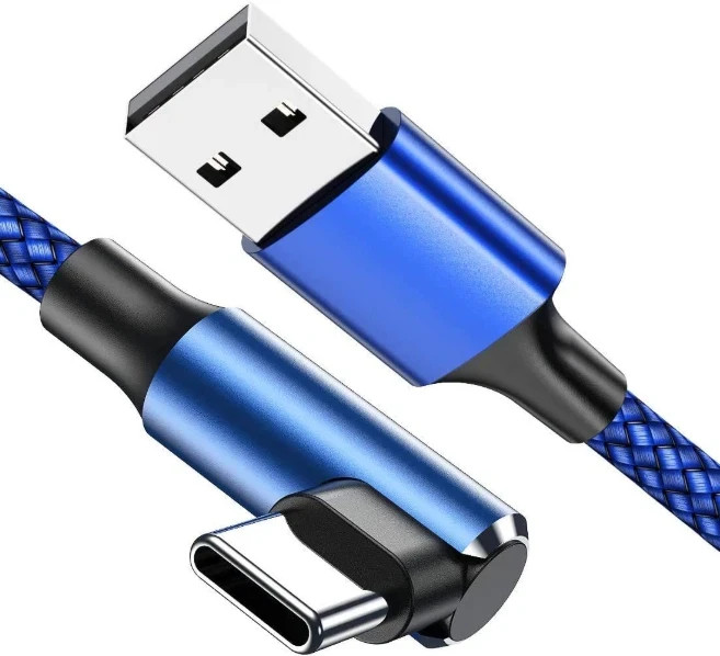 USB C Cable 90 Degree Right Angle [2 Pack 6.6FT] Fast Charging USB A to Type C gallery