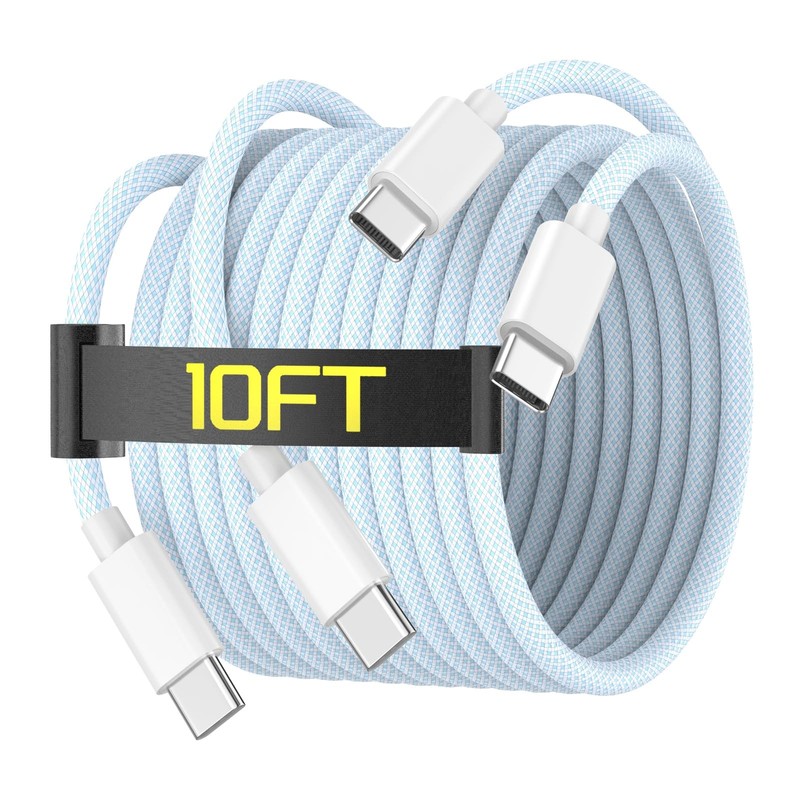 [Apple MFi Certified] iPhone 17 16 15 Charger Cord 10 FT, 2 Pack 60W USB C to…