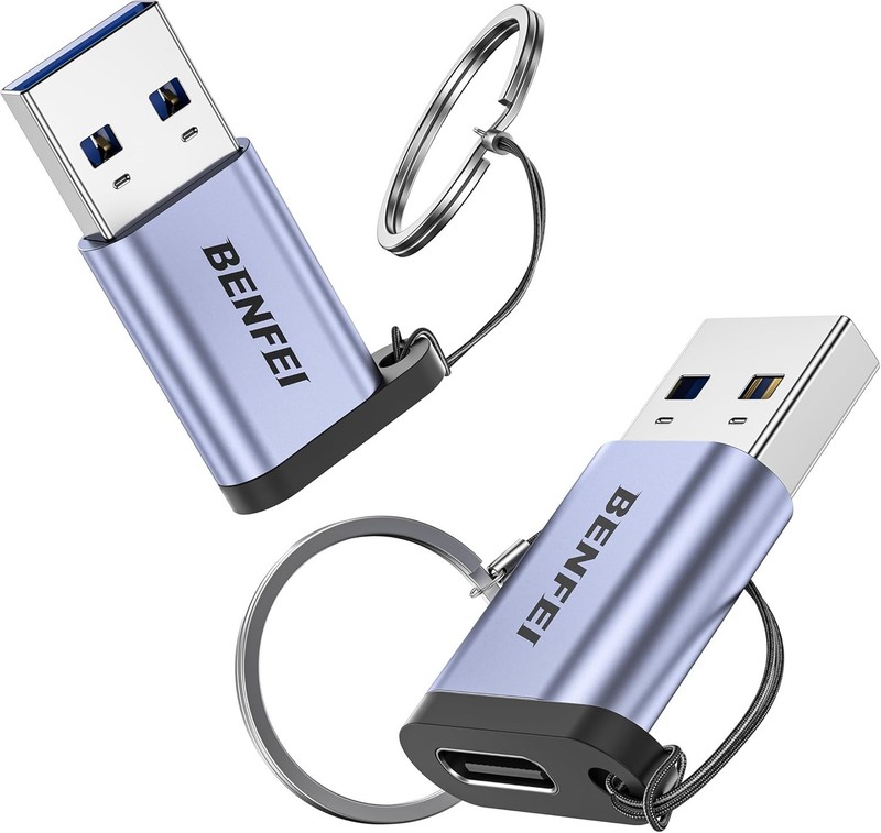 10Gbps USB Type-A to USB-C Adapter2 Pack, Male to Female Supporting 5V 3A Cha... gallery