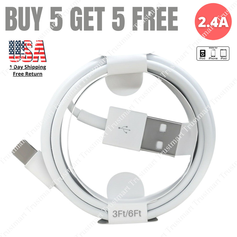 For Apple iPhone 13 12 11 8 7 6 5s SE Fast Charger Cable 3/6Ft USB Charging Cord