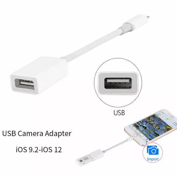 To Camera USB Female OTG Connector Adapter Cable For Apple iPhone iPad iPod lot gallery