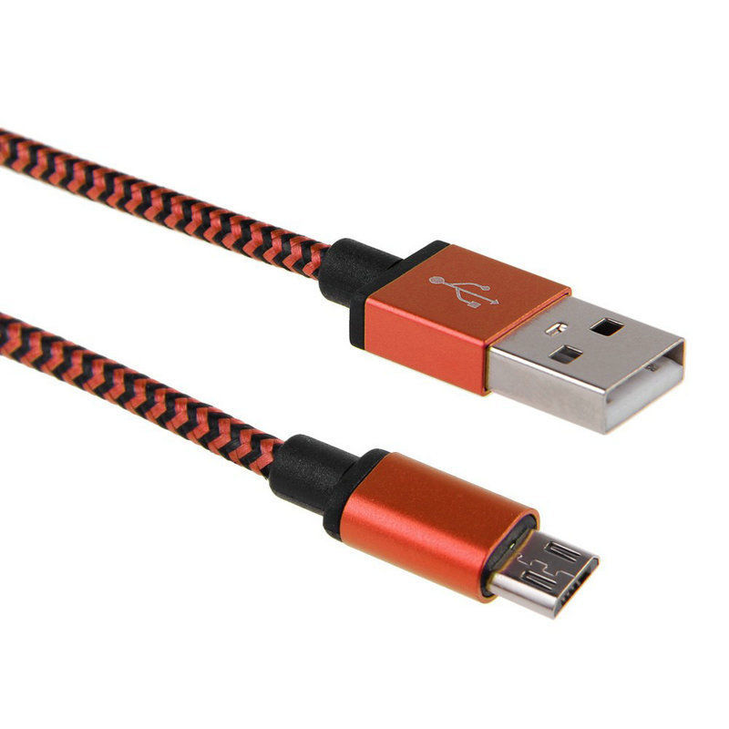 3/ft Aluminum Braided Micro USB Data&Sync Charger Cable For Android Phones gallery