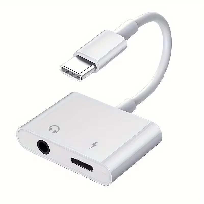 Type-C USB C to 3.5mm Jack Headphone & Charger 2 in 1 Adapter for Samsung Galaxy