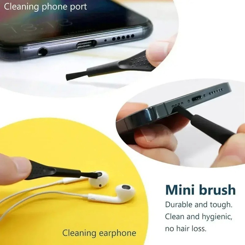 Mobile Phone Cleaning Kit Dust Plug Charging Port Brush for iPhone Samsung gallery