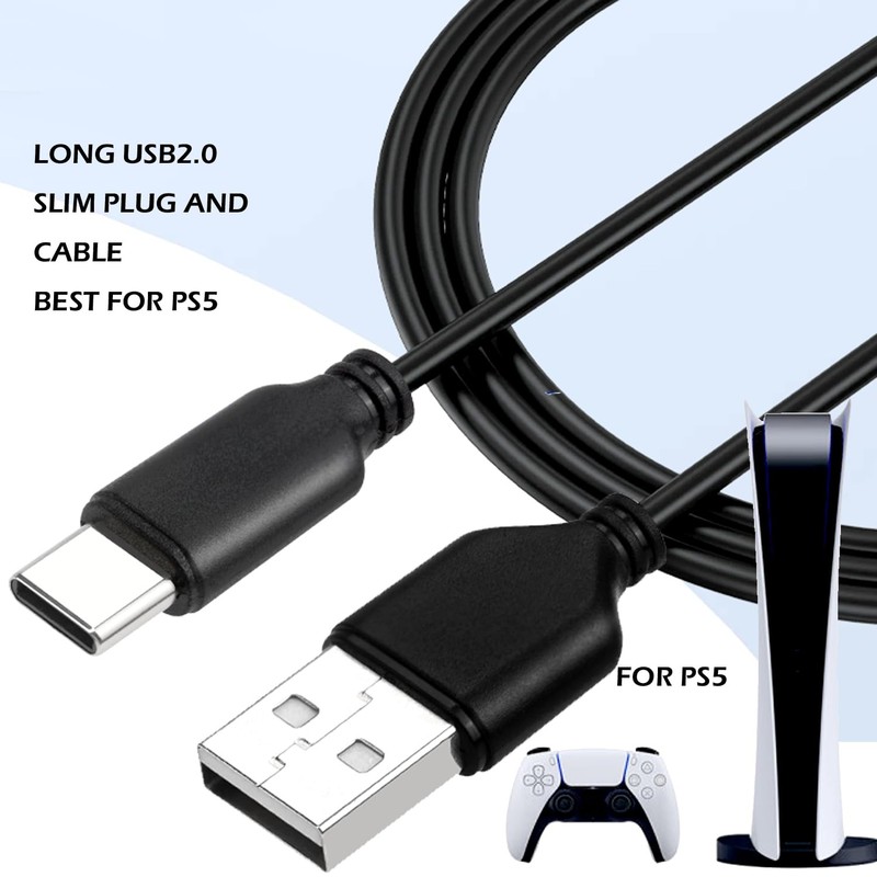 50ft USB2.0 Slim USB C to USB A Cable, Black, 2.8mm, Supports Data Transfer u... gallery