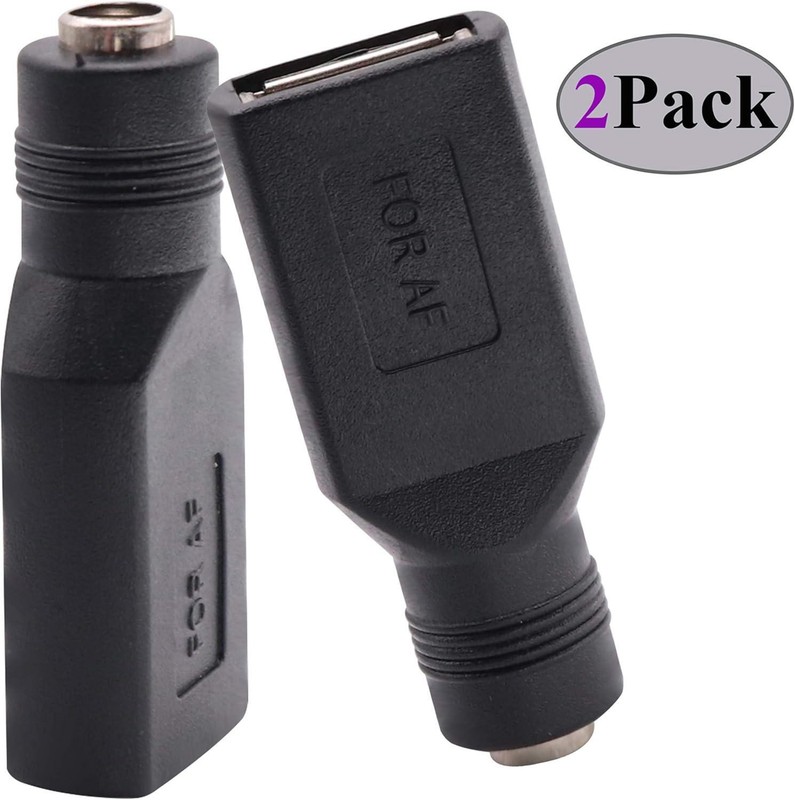 Adaptador USB 2.0 a Hembra a Cc Hembra De 5,5 X 2,1 Mm, Paquete De 2 gallery