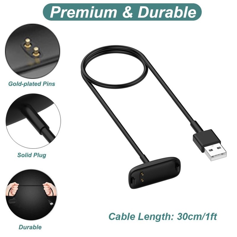 Charger for Fitbit Inspire 3 Fitness Tracker (1ft/30cm) gallery