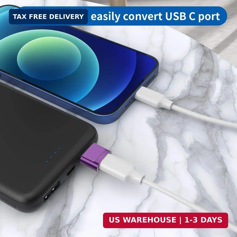 USB C Female to USB Male Adapter (4-Pack),Type C to USB A Charger Cable Adapter gallery
