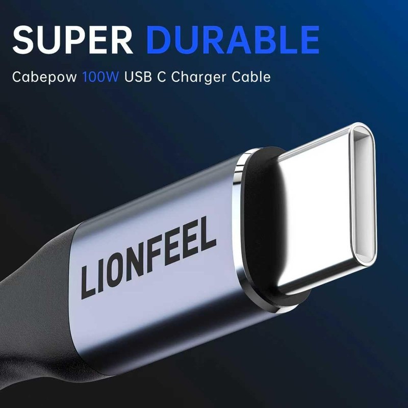 100W USB to USB Cable 2-Pack, 4.9FT/6.6FT Nylon Braided Fast Charging Cord, C... gallery
