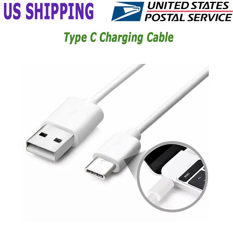 White Type C Fast Charging Cable Cord 4FT USB Cable For Samsung Galaxy S21 S22