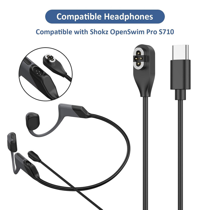 USB C Charging Cable for Shokz Openswim Pro S710, Open-Ear Headphones gallery