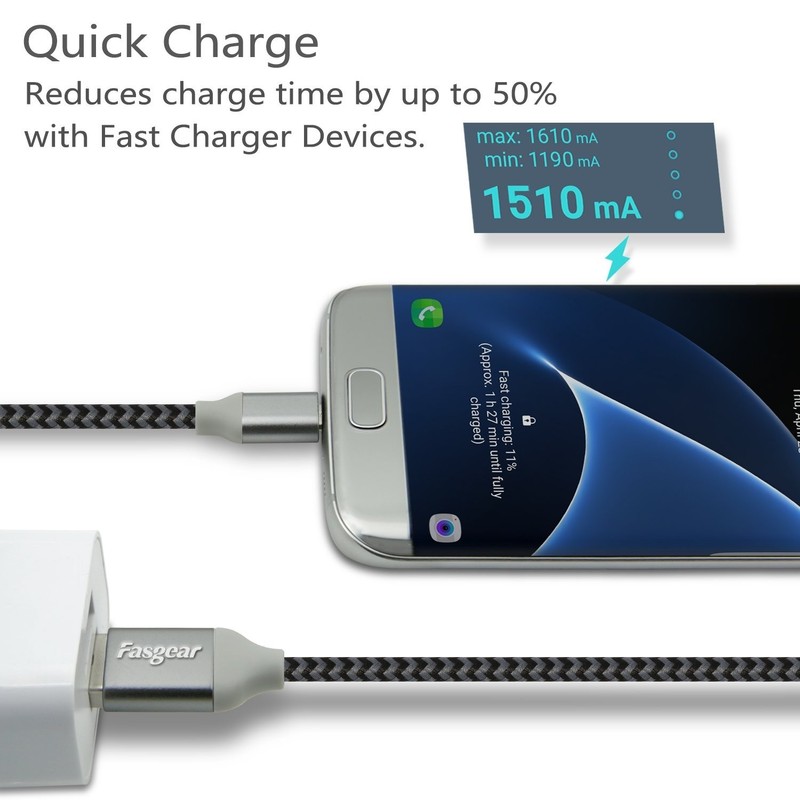 3-Pack 10ft Micro USB Cables, Fast Charging Nylon Braided gallery