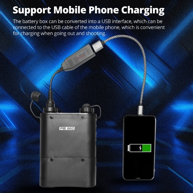 PB960 Power Battery Pack AD360/AD180 Battery Case Cable for Cell Phone Laptop gallery