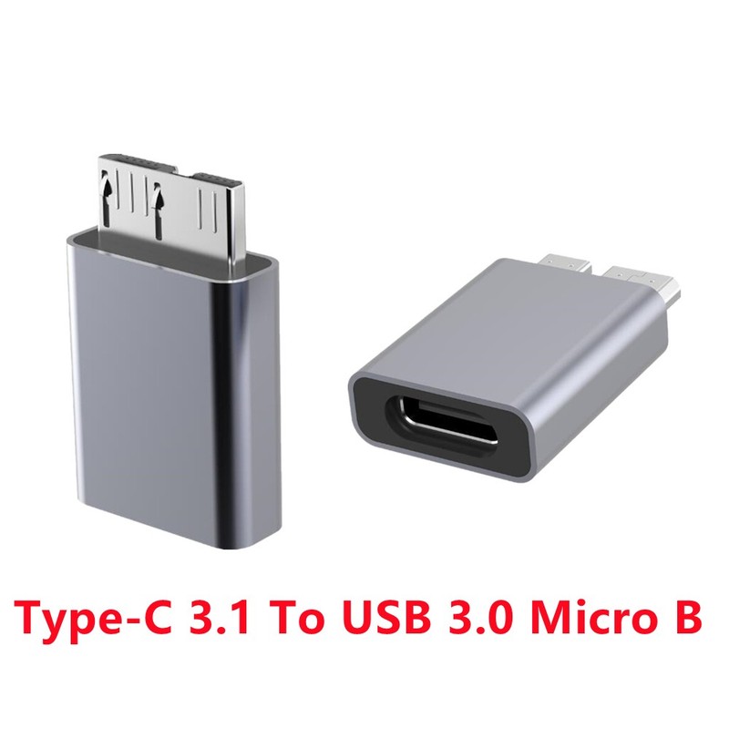 Mini USB-C 2.0 To Micro B USB 3.0 Port Adapter Data Plug Hard Drive Connecter gallery