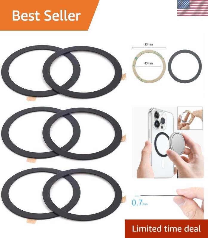 Ultra Thin Metal Phone Ring Sticker - Lightweight Magnetic Mounting Solution