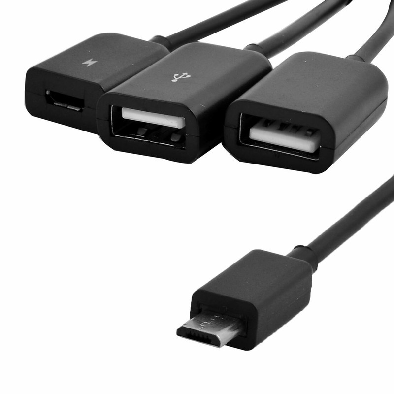 3 in1 Male to Female Micro USB 2.0 Power Charging Host OTG Hub Cable Adapter gallery