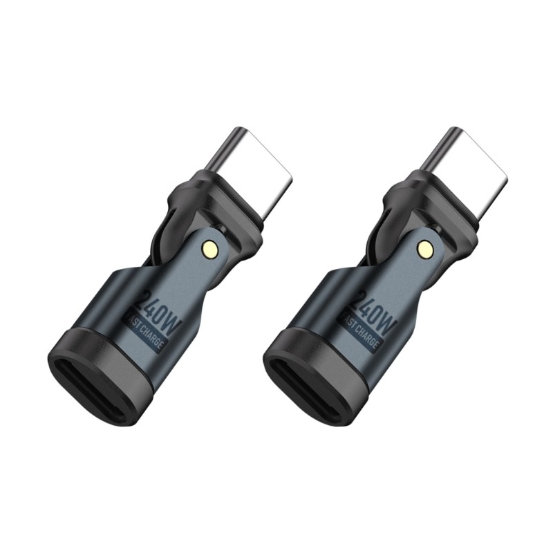 Flexible Swivels PD240W USB C Adapter Connectors Quick Charging 5A Output