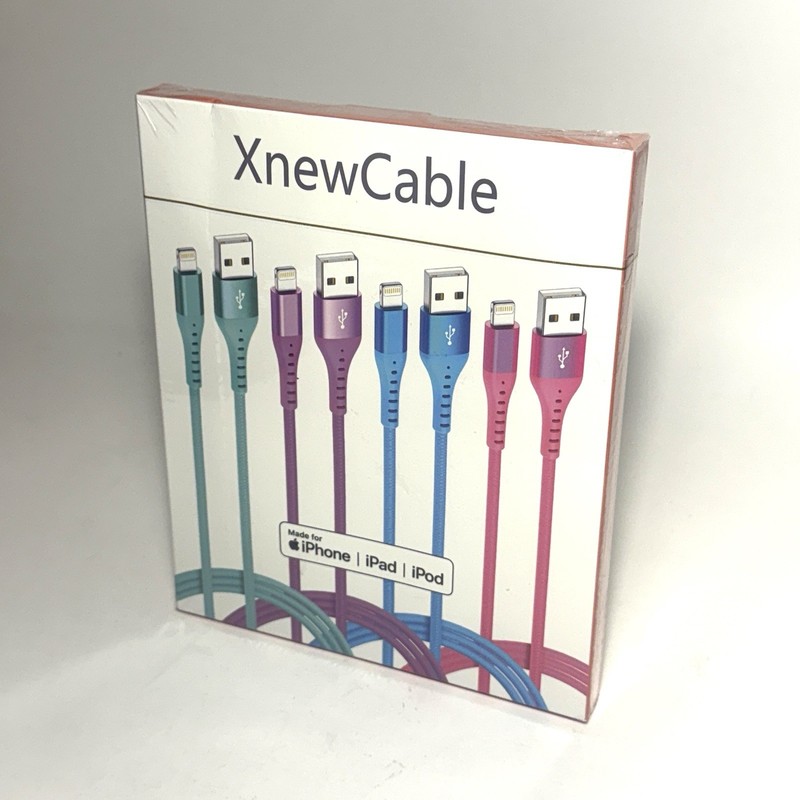 XnewCable 4-Pack USB Charging Cable Compatible with iPhone iPad iPod Multi Color gallery