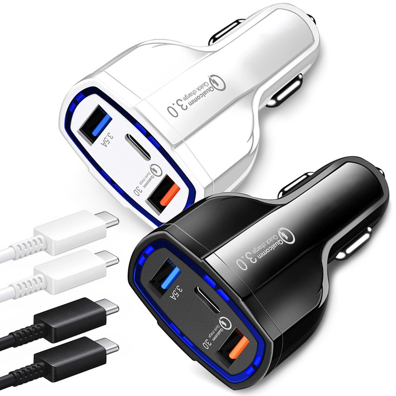 USB-C Fast Car Charger Adapter for iPhone 15 / Pro / Max, Galaxy S23 S22 S21 S20
